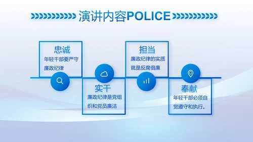 蓝色大气公安警察工作总结计划PPT