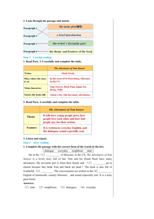 【轻松备课】外研版初中英语九年级上Module 7 Unit 2教学详案