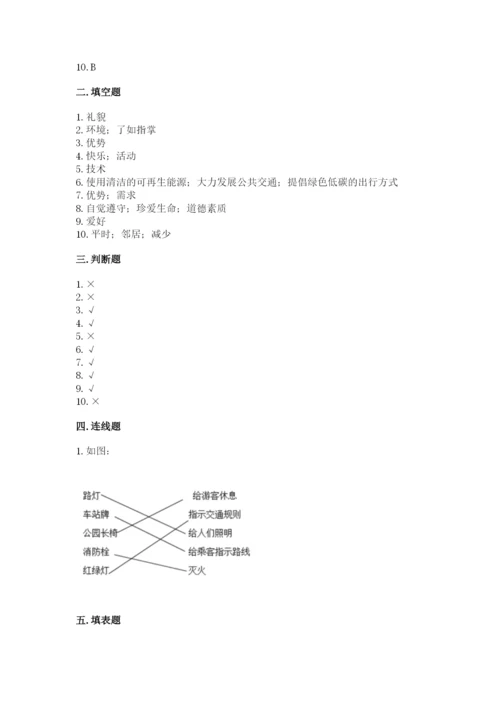 部编版三年级下册道德与法治期末测试卷及参考答案（突破训练）.docx