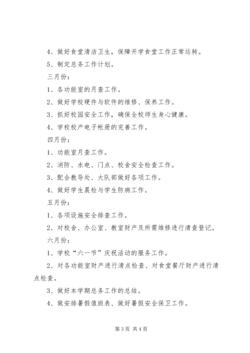 最新小学总务工作计划.docx