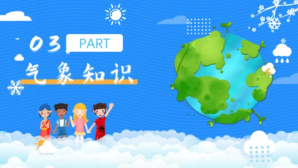 国际气象节气候变化空气质量PPT模板