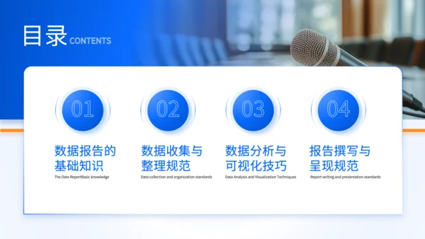 蓝色商务风专业数据报告制作规范培训PPT