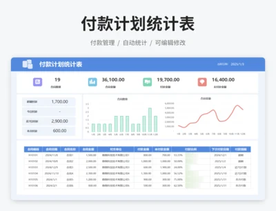 付款计划统计表