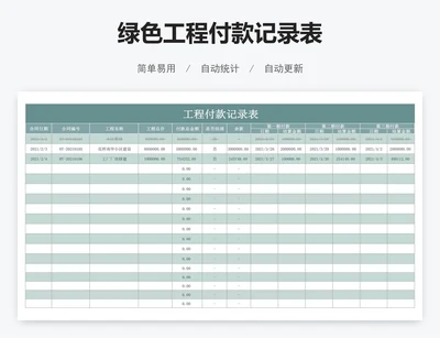 绿色工程付款记录表