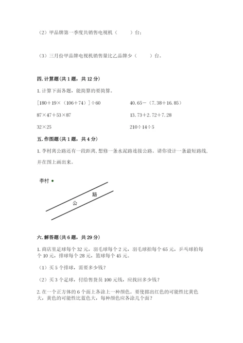 苏教版四年级上册数学期末测试卷及答案【考点梳理】.docx