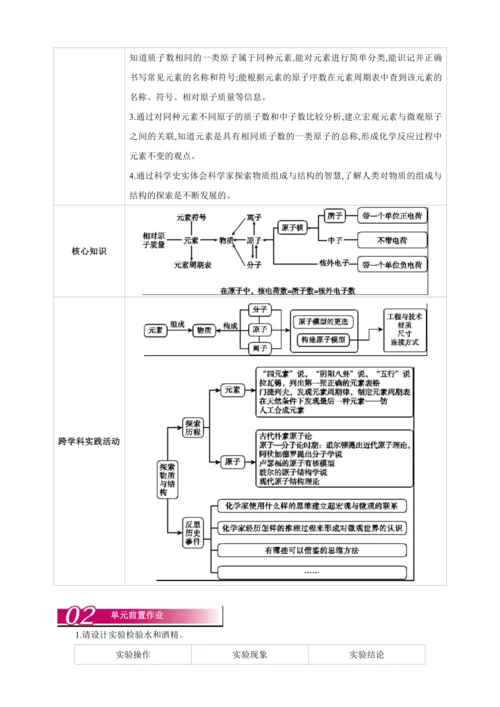 【高效备课】2024人教新版九上化学--3.1.1 物质由微观粒子构成 教学设计