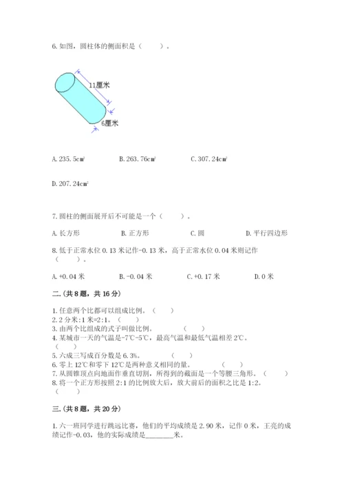 小学六年级数学摸底考试题含完整答案【考点梳理】.docx