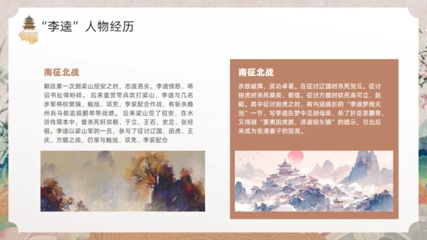 《水浒传》黑旋风李逵通用PPT模板