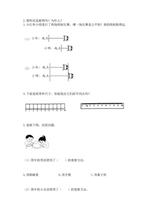 教科版一年级上册科学期末测试卷【培优b卷】.docx