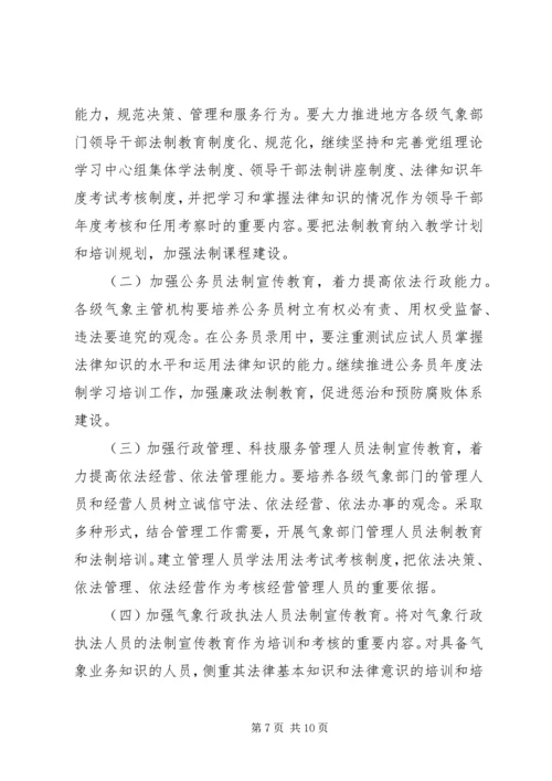 气象部门五五普法五年规划 (2).docx