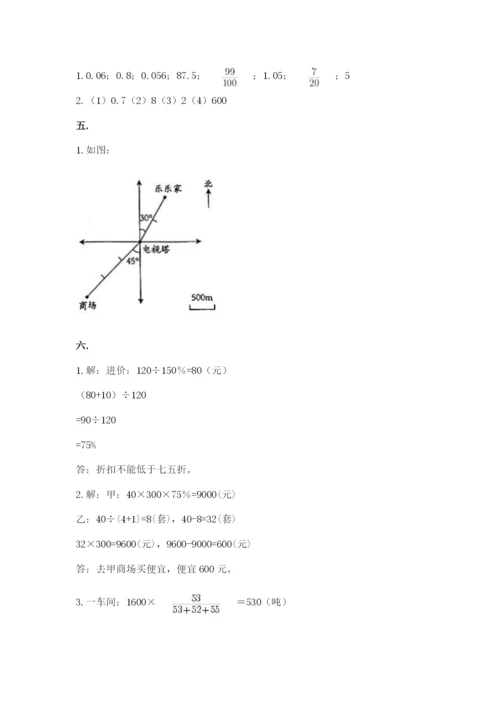 北师大版六年级数学下学期期末测试题精品（b卷）.docx