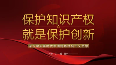 保护知识产权就是保护创新PPT模板