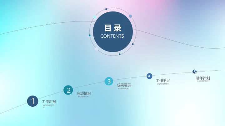 幻彩渐变英文商业计划书模板