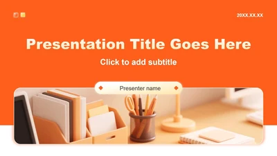 橙黄色商务风大学生个人求职简历PPT主题模板