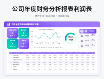 公司年度财务分析报表利润表