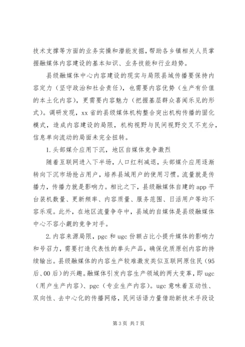 县级融媒体中心内容建设策略的调研报告.docx