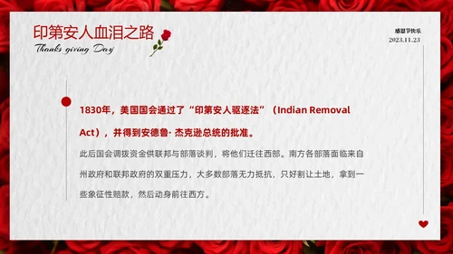 红色玫瑰温馨爱在感恩节感恩节介绍PPT