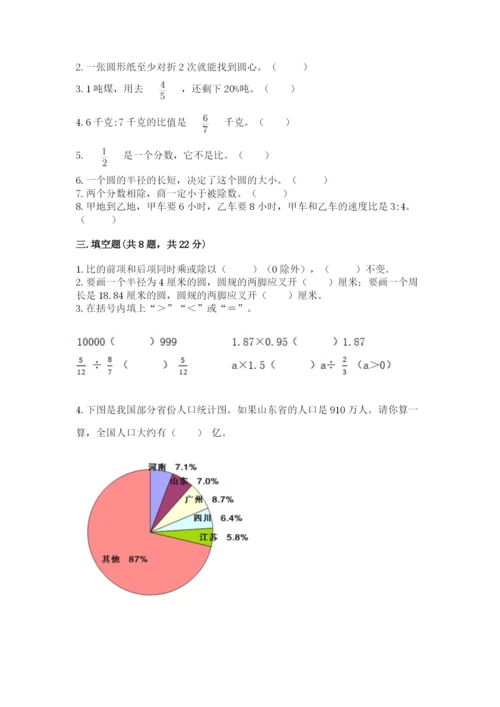2022人教版六年级上册数学期末考试试卷附完整答案【典优】.docx