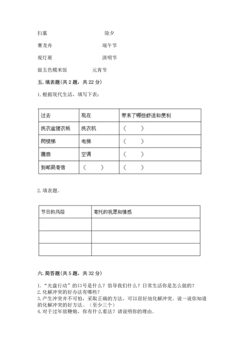 部编版小学四年级下册道德与法治《期末测试卷》精品（各地真题）.docx