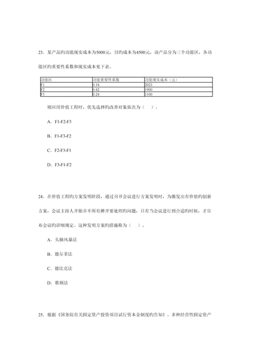 2023年造价工程师考试工程造价管理基础理论与相关法规试题及答案.docx