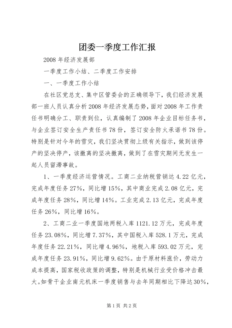 团委一季度工作汇报 (3).docx