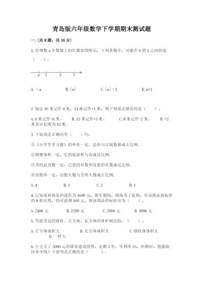 青岛版六年级数学下学期期末测试题（考点梳理）.docx