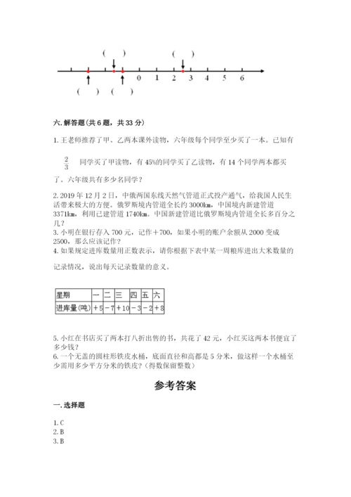 小升初数学期末测试卷附参考答案（考试直接用）.docx