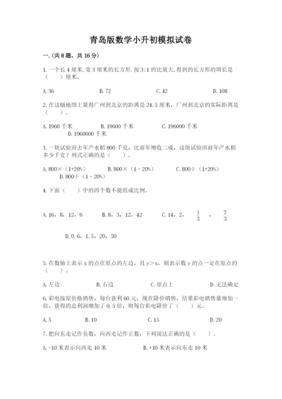 青岛版数学小升初模拟试卷精品（网校专用）.docx