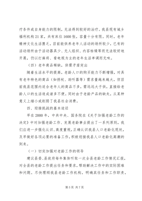县政府人口老龄化发展情况调研报告 (4).docx