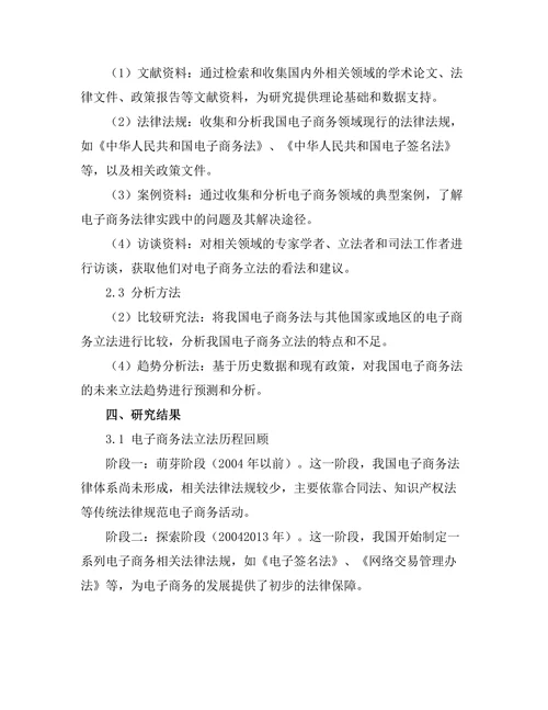 电子商务法的立法历程与展望