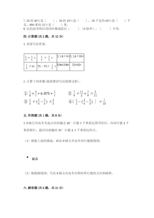 六年级上册数学期末测试卷含完整答案【易错题】.docx