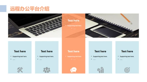 互联网PC电脑远程办公通用PPT模板