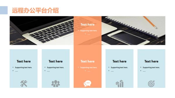 互联网PC电脑远程办公通用PPT模板