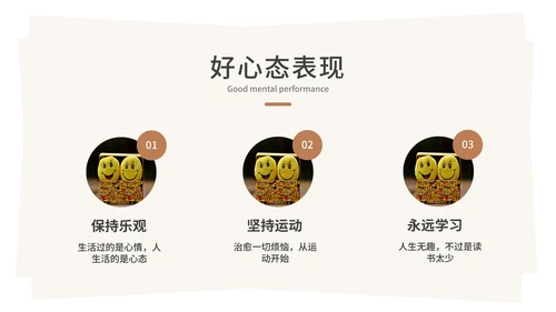 几何员工心态管理PPT模板