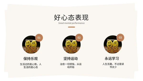 几何员工心态管理PPT模板