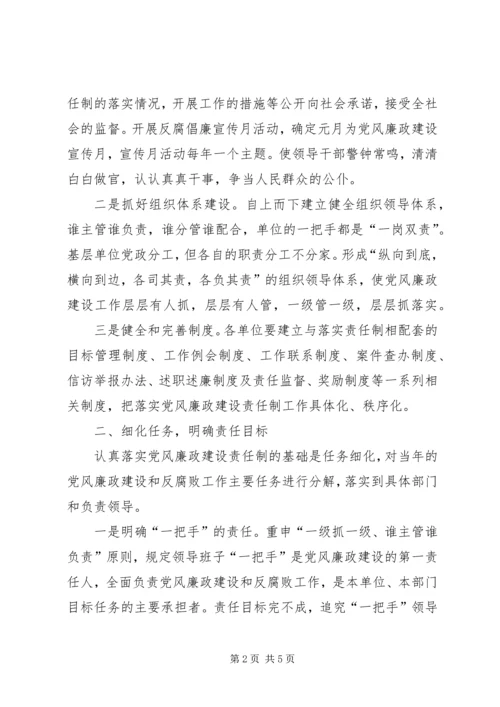 学习十七大精神谈落实党风廉政建设责任制体会 (4).docx