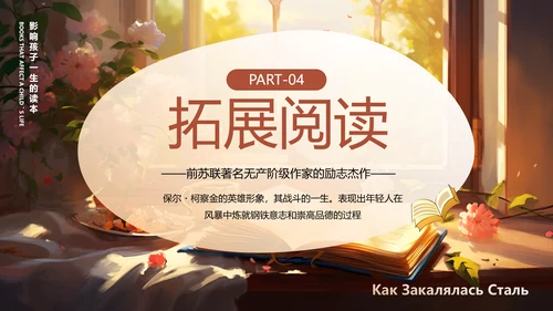 钢铁是怎样炼成的PPT模板