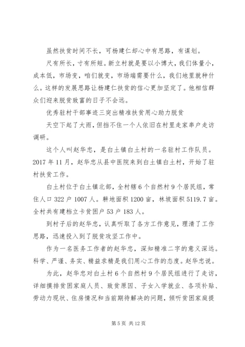 优秀驻村干部个人先进事迹材料汇编.docx
