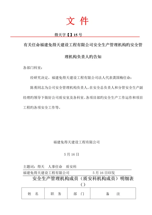 企业设置安全管理机构.docx