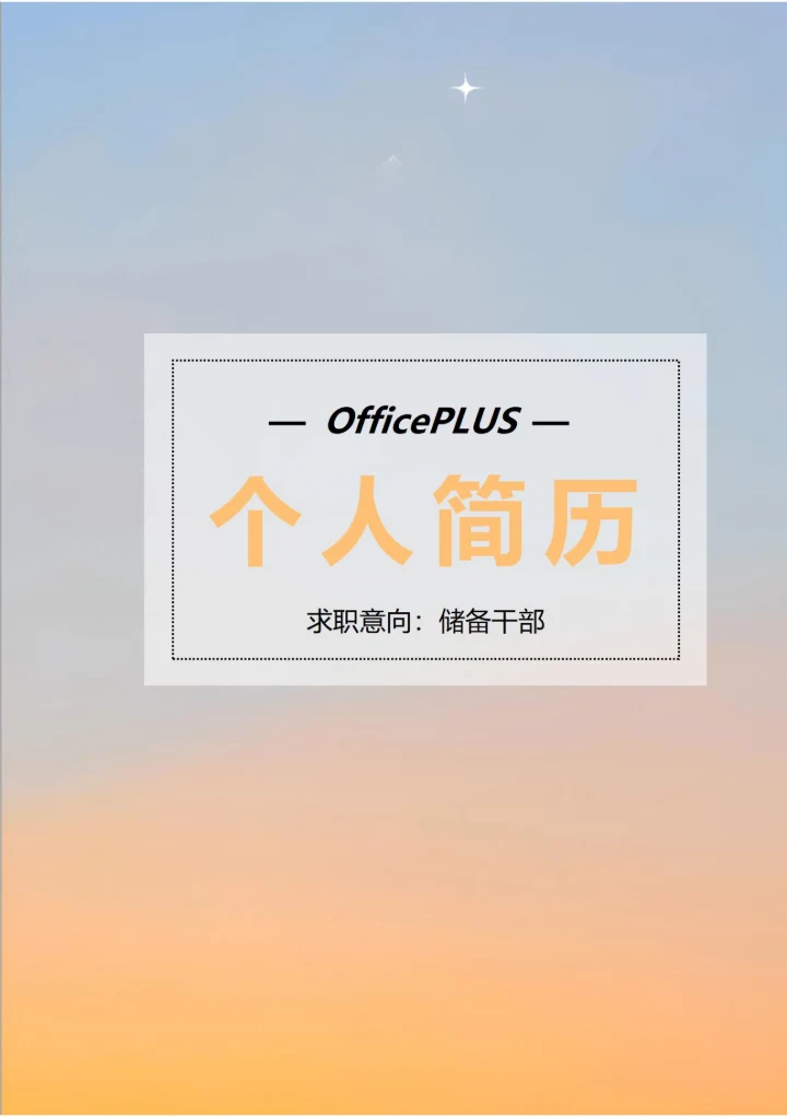 商务简约个人求职简历封面25