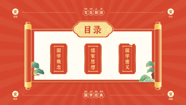 弘扬国学经典传承中华文化醒狮狮子头通用PPT模板