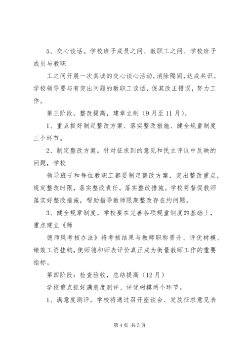航天小学政风集中整顿活动实施方案 (2).docx