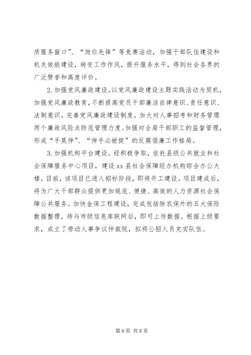 人力资源和社会保障局工作总结.docx