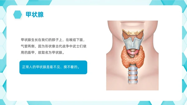 蓝色简约插画碘教育PPT课件碘缺乏教育