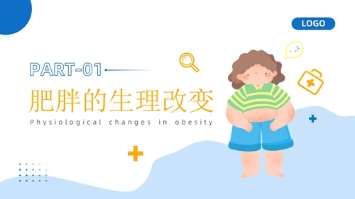 蓝黄色插画风肥胖患者的麻醉管理医院培训PPT课件护理
