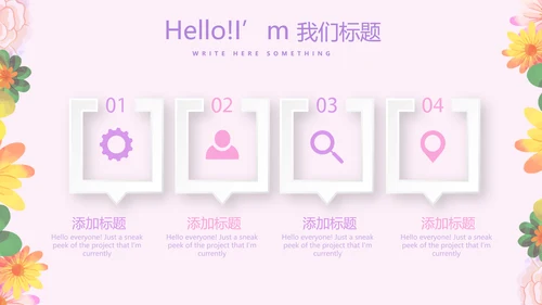 淡雅小清新最美护士评选动态PPT模板
