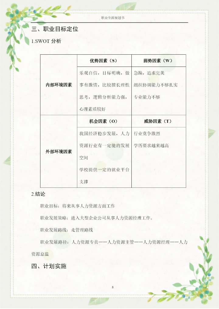 13页4200字工商管理专业职业生涯规划.docx