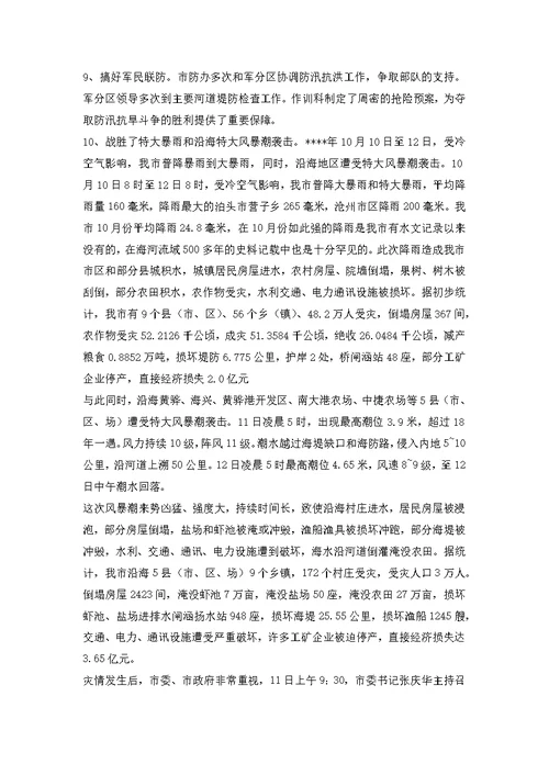 2019年防汛抗旱工作总结(水务)