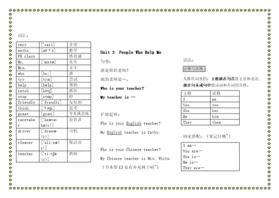 朗文少儿英语2AUnit3知识归纳单词含音标版共1页