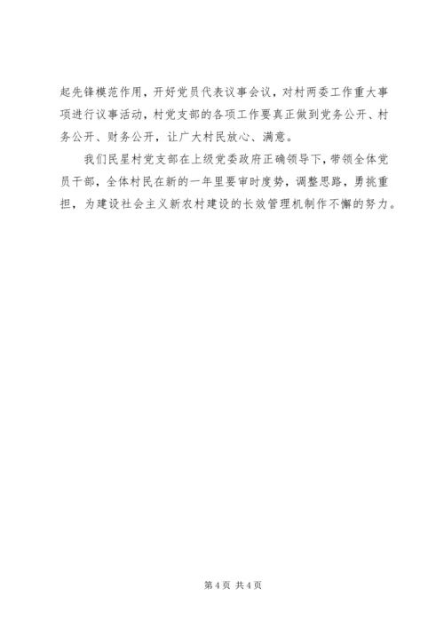 横沙乡民星村党支部三年工作计划党支部工作计划.docx